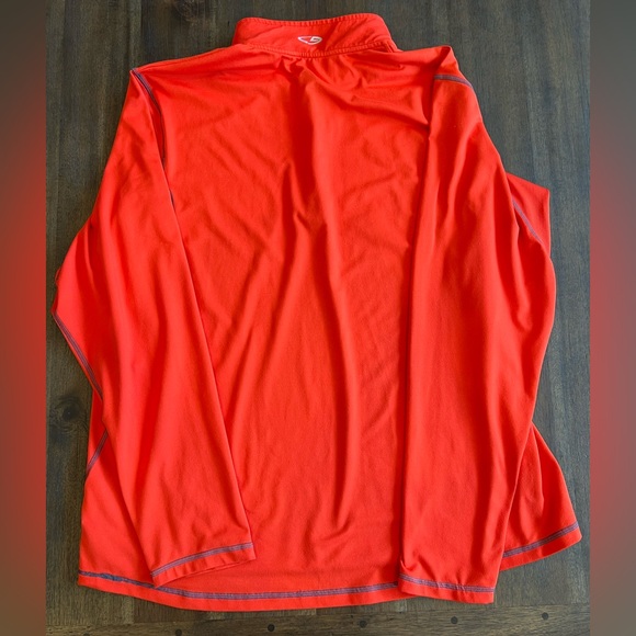 Champion Men’s XL Performance 1/4 Zip Pullover Orange w/ Gray Stitching - Picture 2 of 10